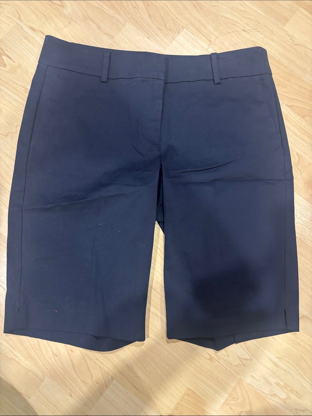 Ann Taylor Navy Tailored Bermuda Shorts